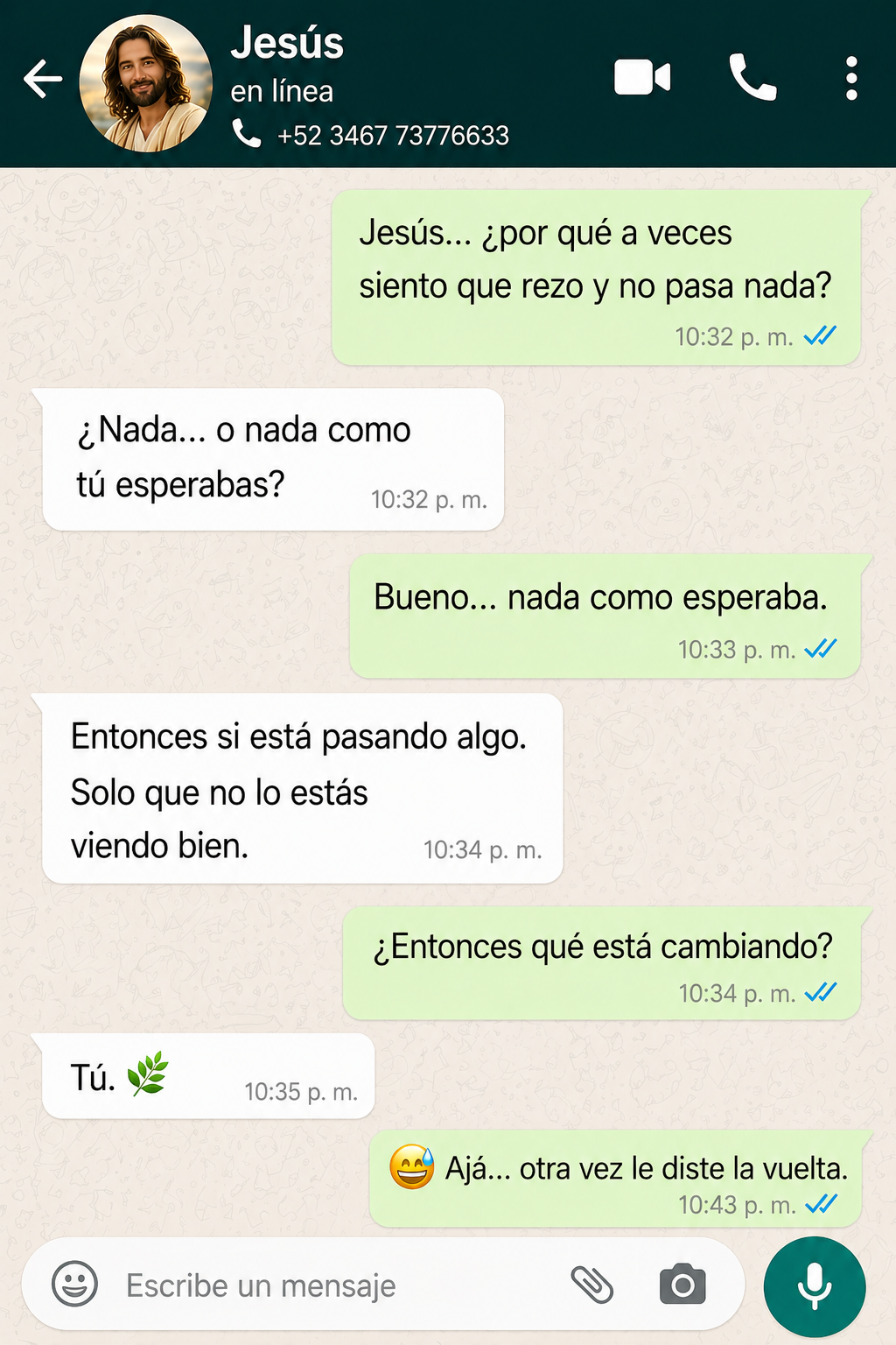 rezo y no siento nada